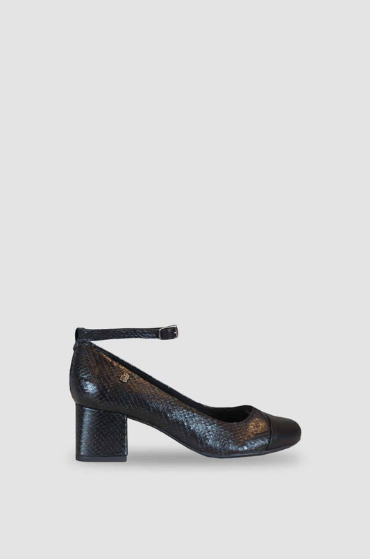 TACONES PARA MUJER AMELIA CUERO NEGRO