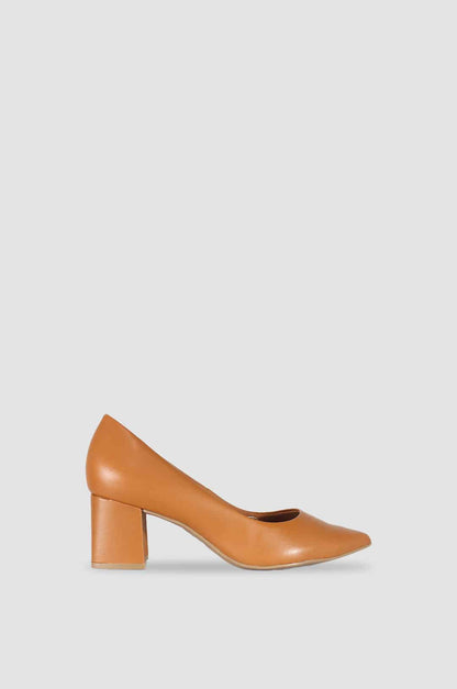 TACONES PARA MUJER LUJAN CUERO CAMEL