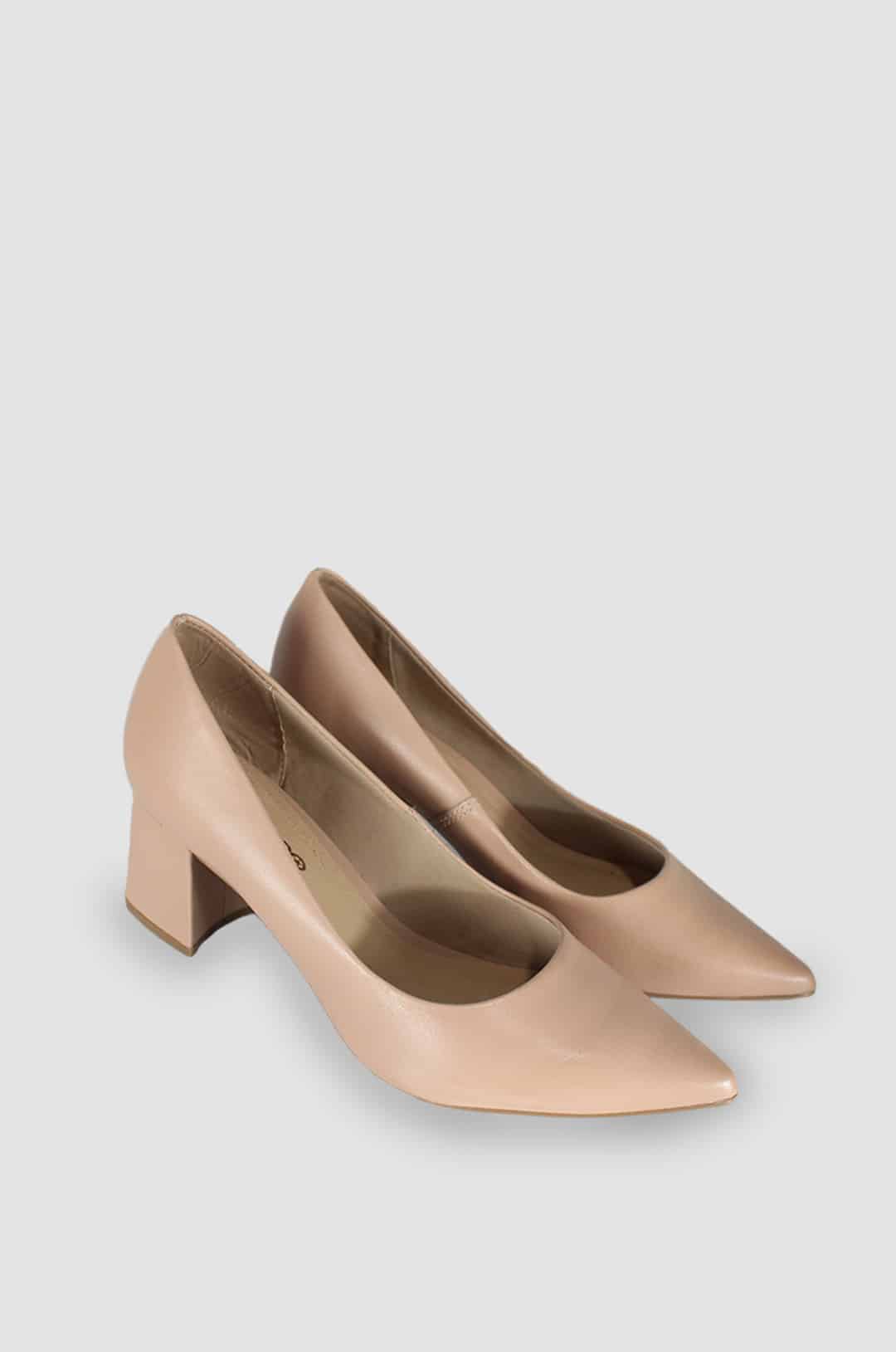 TACONES PARA MUJER LUJAN CUERO NUDE