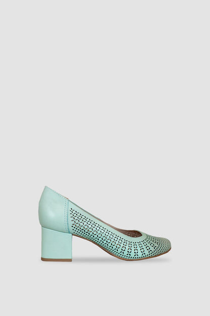 TACONES PARA MUJER ORIAN CUERO VERDE