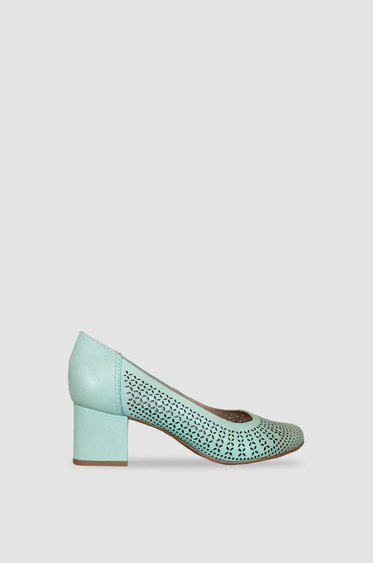 TACONES PARA MUJER ORIAN CUERO VERDE