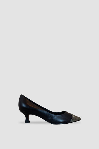 TACONES PARA MUJER RUNEA CUERO NEGRO