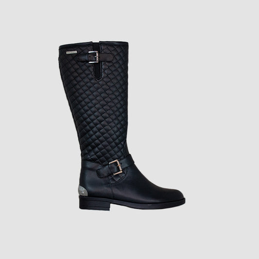 BOTAS PARA MUJER LANE CUERO NEGRO
