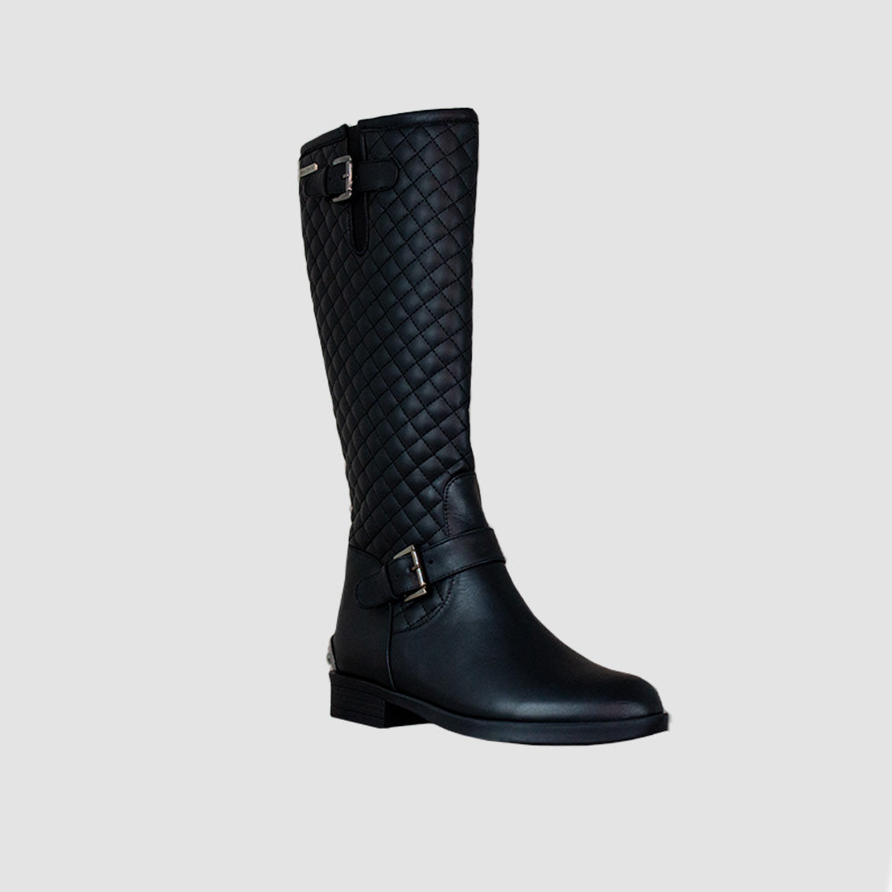 BOTAS PARA MUJER LANE CUERO NEGRO