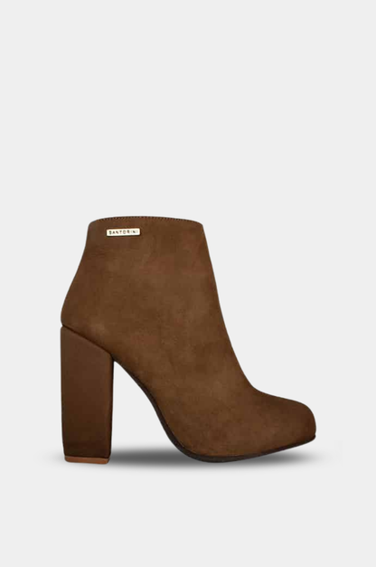 BOTINES PARA MUJER FARISA CUERO MIEL