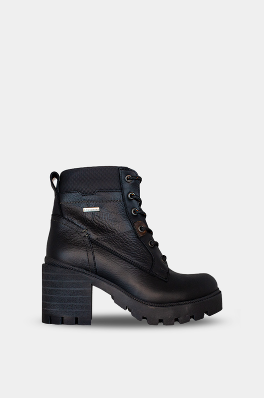 BOTINES PARA MUJER GAKPO CUERO NEGRO