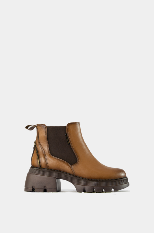 BOTINES PARA MUJER NAYA CUERO MIEL