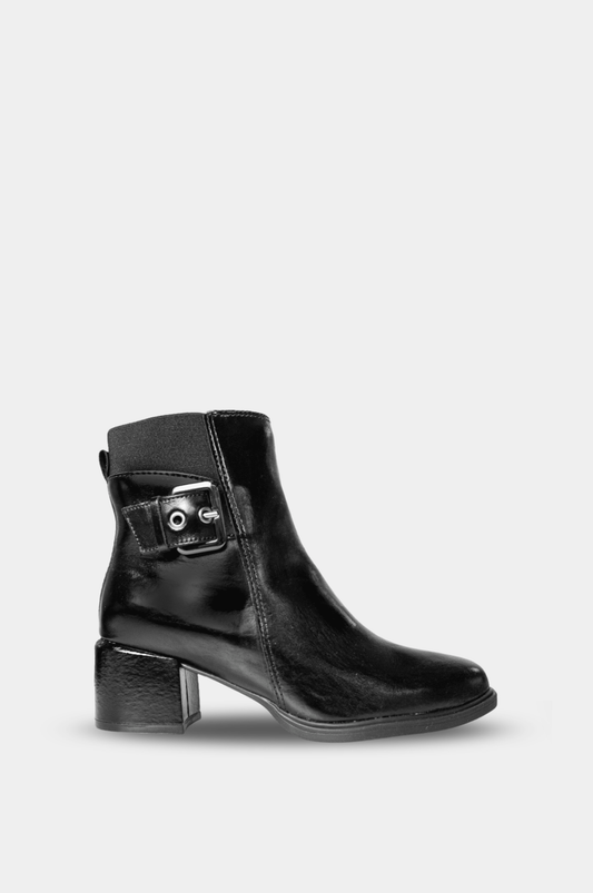 BOTINES PARA MUJER CLARICE CUERO NEGRO