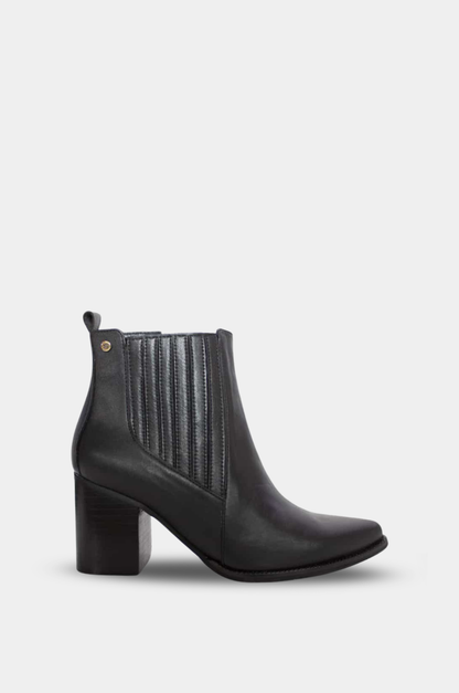 BOTINES PARA MUJER ARTENISA CUERO NEGRO