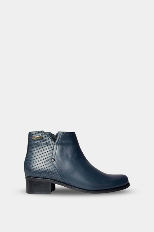 BOTINES PARA MUJER NILUS CUERO AZUL