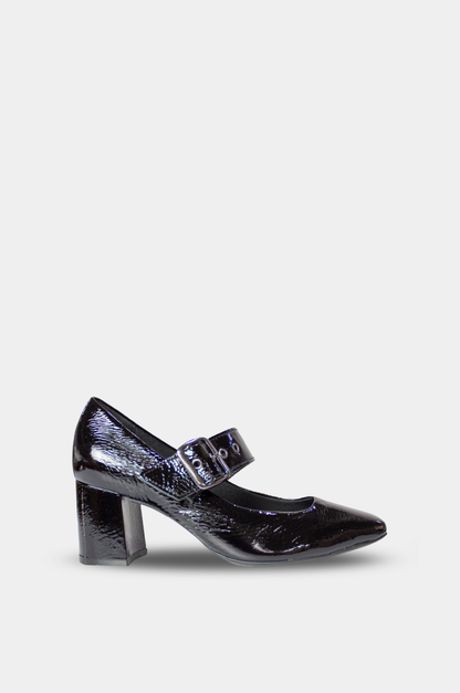 TACONES PARA MUJER GIOVANNA CUERO NEGRO