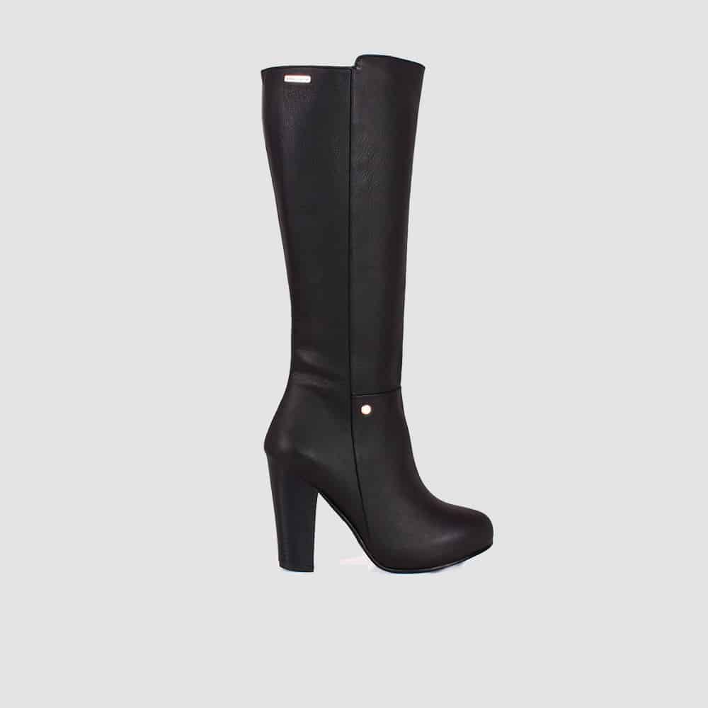 BOTAS PARA MUJER TAI CUERO NEGRO