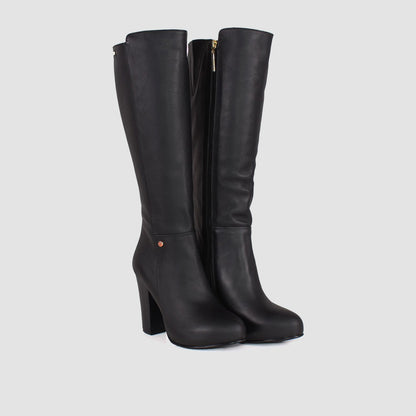 BOTAS PARA MUJER TAI CUERO NEGRO